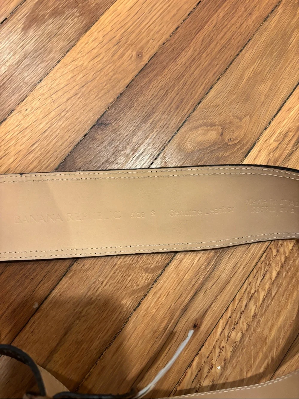Banana Republic Dark Brown Suede Belt with Gold Buckle